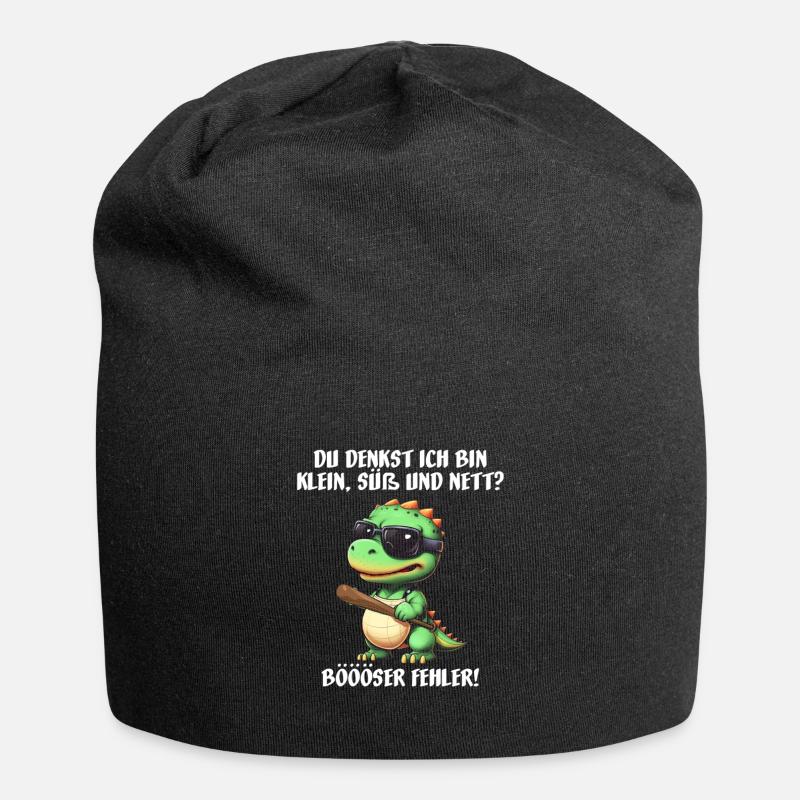 Du denkst ich bin klein süß nett böser Fehler - Jersey-Beanie - Schwarz