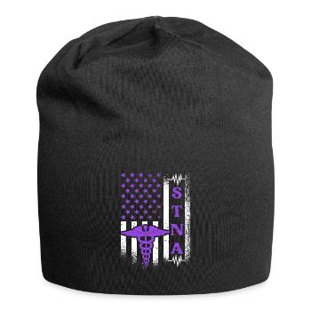 STNA U.S. Flag - State Tested - Jersey Beanie - black - Front