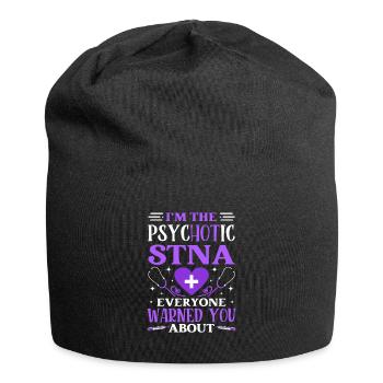 PSYC-HOT-IC STNA-State Tested Nursing Assistant - Jersey Beanie - black - Front