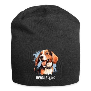 Hund Beagle - Jersey-Beanie - Anthrazit - Vorne
