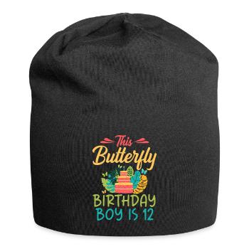 Cadeaux d’amant de papillons - Bonnet en jersey - noir - Devant
