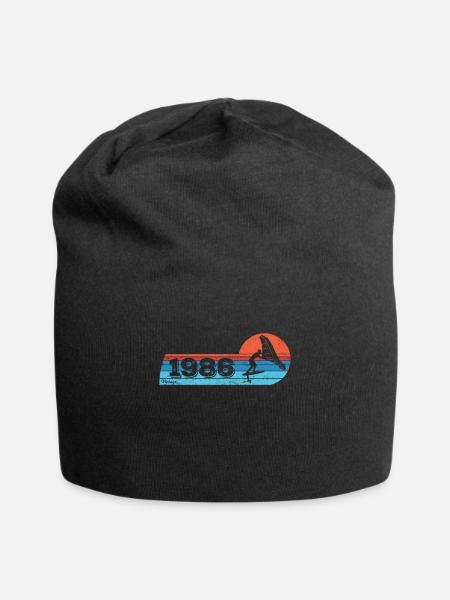 Wingfoil-Surfer Geburtstag Jahrgang 1986 geboren - Jersey-Beanie - Schwarz