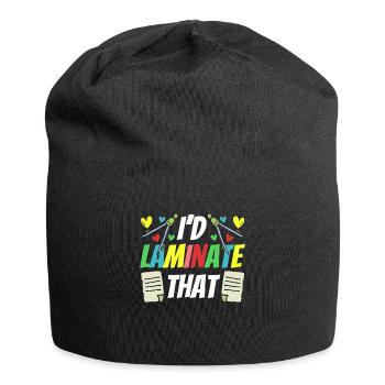 I'm laminating this paraprofessional para - Jersey Beanie - black - Front