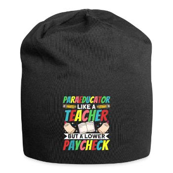 Paraprofessional -Paraeducator in the classroom - Jersey Beanie - black - Front