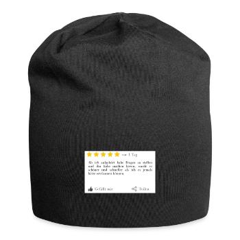 Keine Fragen stellen, Bier bringen! Kundenbewertun - Jersey-Beanie - Schwarz - Vorne