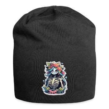 Crâne de squelette Crâne Crâne Crâne - Bonnet en jersey - noir - Devant