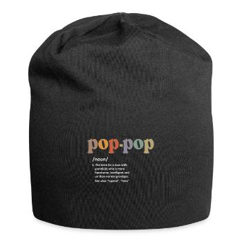 Pop-Pop Definition Funny Dictionary Entry for Men - Jersey Beanie - black - Front