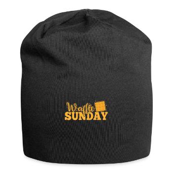 Waffle Sunday Snack Gebäck Teig Bäcker - Jersey-Beanie - Schwarz - Vorne