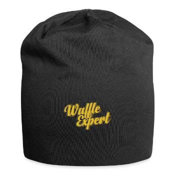Waffles Expert Teig Gebäck Snack - Jersey-Beanie - Schwarz - Vorne