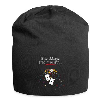 Magier Kartentricks Kartenmagie Kartenzauber Magie - Jersey-Beanie - Schwarz - Vorne