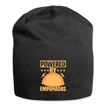 Powered By Empanadas Food Dessert Latin Pastry - Jersey Beanie - black - Front