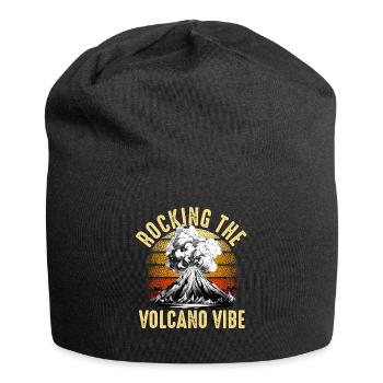 Vulkanologe, Vulkanologie, Geologe, Geologie - Jersey-Beanie - Schwarz - Vorne