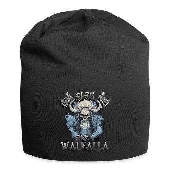 Walhalla Erbe Geschenk für Wikinger Fans - Jersey-Beanie - Schwarz - Vorne