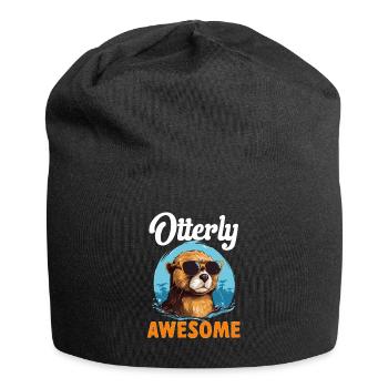 Otter Animal Kids & Adult - Otterly Awesome - Jersey-Beanie - Schwarz - Vorne