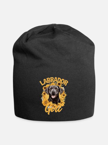 Labrador Dog Breed Pet - Labrador Girl - Jersey Beanie - black