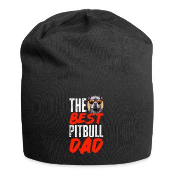 Pitbull Pittie - Le meilleur papa Pitbull de tous les temps - Bonnet en jersey - noir - Devant