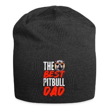 Pitbull Pittie - Le meilleur papa Pitbull de tous les temps - Bonnet en jersey - charbon - Devant