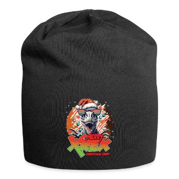 Noël T-REX joyeux XREX cadeau équipage - Bonnet en jersey - noir - Devant