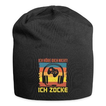Video Spiele Ich Höre dich Nicht! Ich Zocke - Jersey-Beanie - Schwarz - Vorne