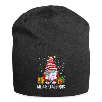 Frohe Weihnachten Xmas Gnome Zwerge - Jersey-Beanie - Anthrazit - Vorne