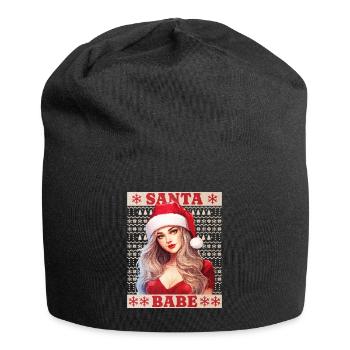 Sexy Weihnachtsfrau Weihnachten Ugly Christmas - Jersey-Beanie - Schwarz - Vorne