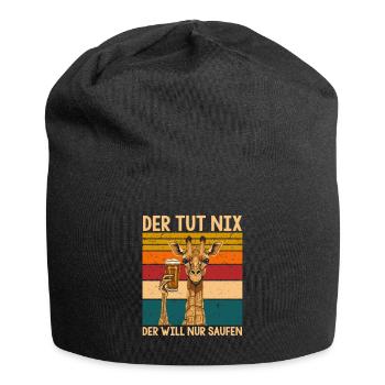 Der Tut Nix Der Will Nur Saufen - Jersey-Beanie - Schwarz - Vorne