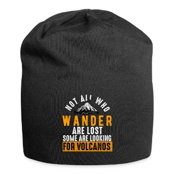 Vulkanologe, Vulkanologie, Geologe, Geologie - Jersey-Beanie - Schwarz - Vorne