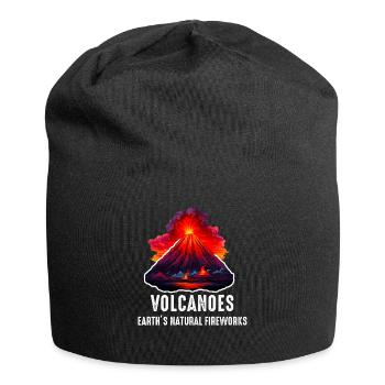 Vulkanologe, Vulkanologie, Geologe, Geologie - Jersey-Beanie - Schwarz - Vorne