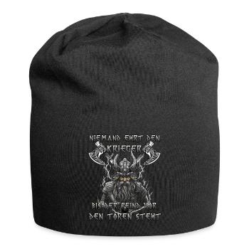 Walhalla Erbe Geschenk für Wikinger Fans - Jersey-Beanie - Schwarz - Vorne