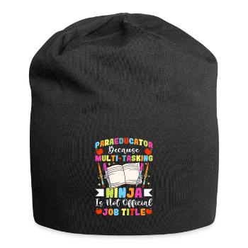 Multitâche Para Enseignant Paraprofessionnel - Bonnet en jersey - noir - Devant