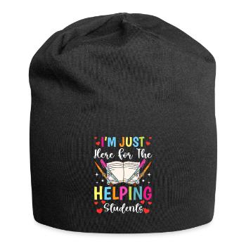 Ici Pour Para Enseignant Paraprofessionnel - Bonnet en jersey - noir - Devant