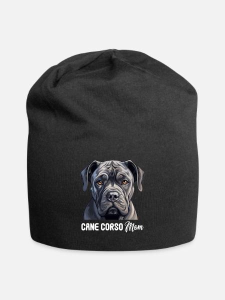 Hund Cane Corso - Jersey-Beanie - Schwarz