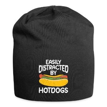 Hot-Dog Cadeau Nourriture Hot Dog - Bonnet en jersey - noir - Devant