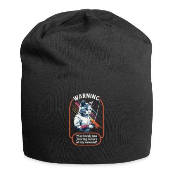 Katzen Fechter gamer lustiges Fechten Sport Katzen - Jersey-Beanie - Schwarz - Vorne
