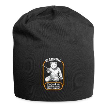 Katzen Fechter gamer lustiges Fechten Sport Katzen - Jersey-Beanie - Schwarz - Vorne
