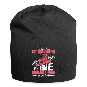 Snowboard Frauen Bin eine Snowboarderin Snowboard - Jersey-Beanie - Schwarz - Vorne