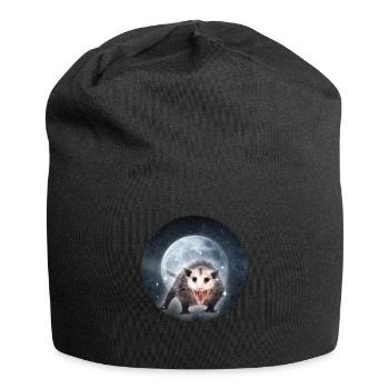 Opossum Mond Kinder Süß - Jersey-Beanie - Schwarz - Vorne