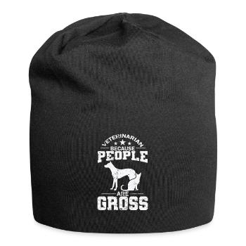Vétérinaire parce que les gens sont dégoûtants - Bonnet en jersey - noir - Devant