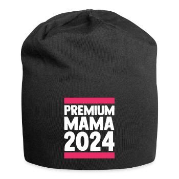 Werdende Mama 2024 - Jersey-Beanie - Schwarz - Vorne