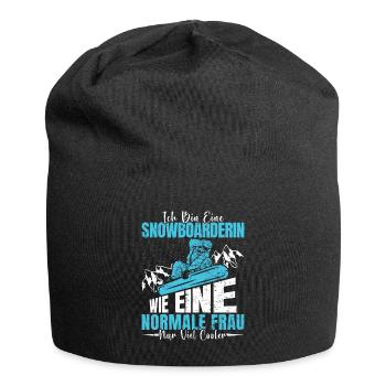 Snowboard Frauen Bin eine Snowboarderin Snowboard - Jersey-Beanie - Schwarz - Vorne