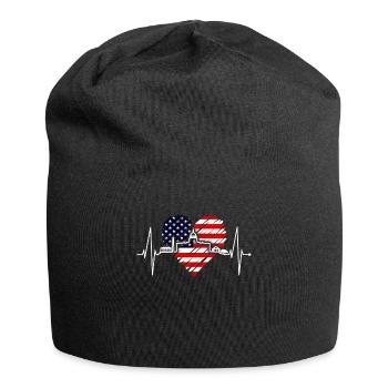 Washington D.C. Skyline Heartbeat USA East Coast - Jersey Beanie - black - Front