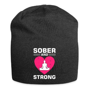 Nüchternheit, Sucht, Genesung, Alkoholiker, - Jersey-Beanie - Anthrazit - Vorne