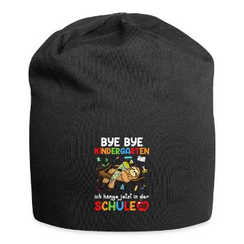 Bye Bye Kindergarten Ich Hänge Jetzt In Der Schule - Jersey-Beanie - Schwarz - Vorne