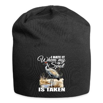 "I hate it when my place is taken" - Jersey Beanie - black - Front