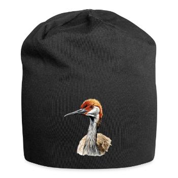Vogelbeobachtung Sandhill Crane Nebraska Sandhill - Jersey-Beanie - Schwarz - Vorne