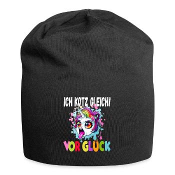 Ich Kotz Gleich Vor Glück - Jersey-Beanie - Schwarz - Vorne