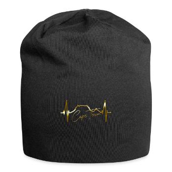 Kapstadt Skyline Herzschlag Südafrika Tafelberg - Jersey-Beanie - Schwarz - Vorne