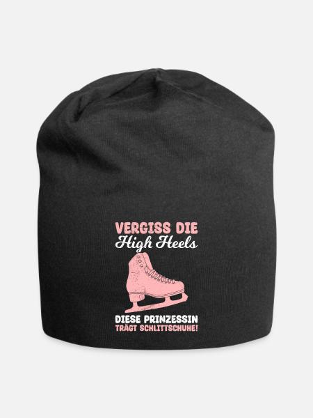 Vergiss die High Heels Diese Prinzessin trägt - Jersey-Beanie - Schwarz