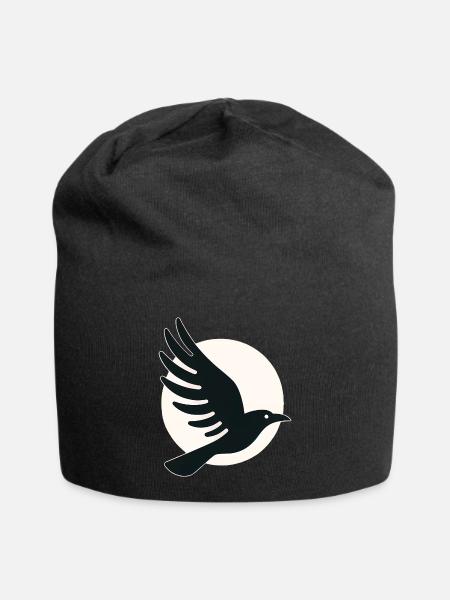 Rabe Mond Flug - Jersey-Beanie - Schwarz