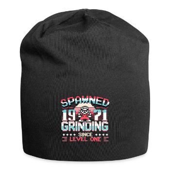 Spawned 1971 Grinding Since Level One Funny Gamer - Jersey Beanie - black - Front